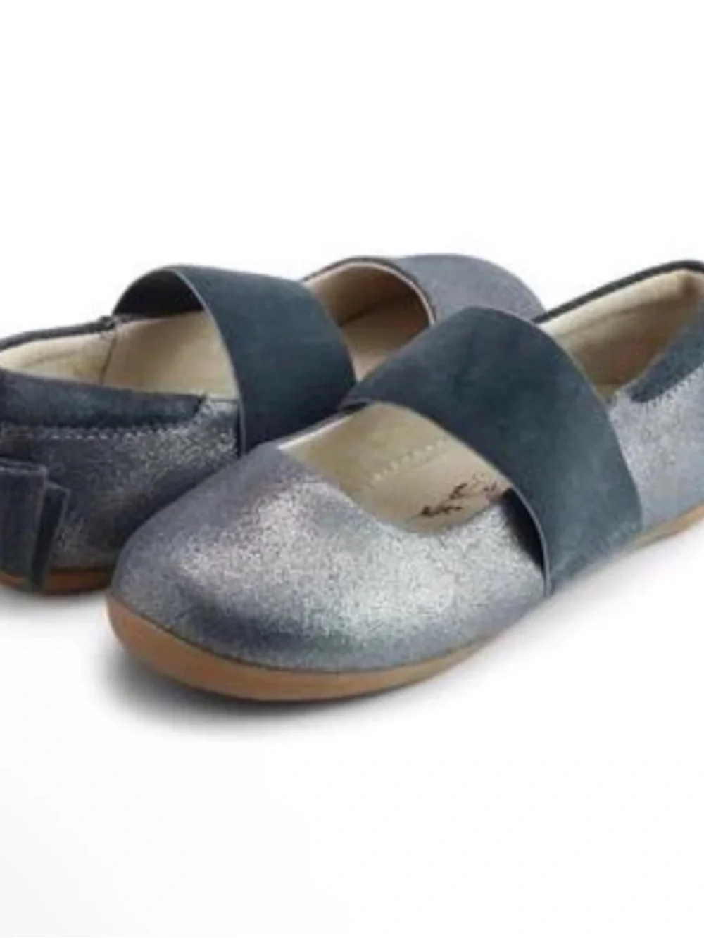 Livie & Luca Aria Ballet Flats - Dark Pewter Shimmer (Size 10) EUC With Box